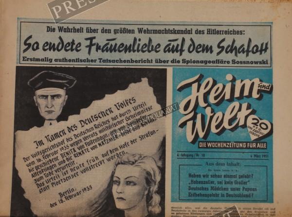 Wochenzeitung Heim Welt, 04.03.1951 bis 10.03.1951