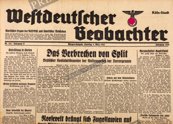 Westdeutscher Beobachter, 08.03.1941