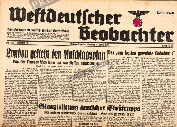 Westdeutscher Beobachter, 08.04.1941