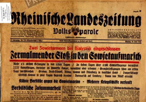Rheinische Landeszeitung, 30.06.1941