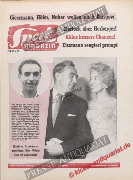 Sportmagazin Nr. 15B, 09.04.1959 bis 15.04.1959