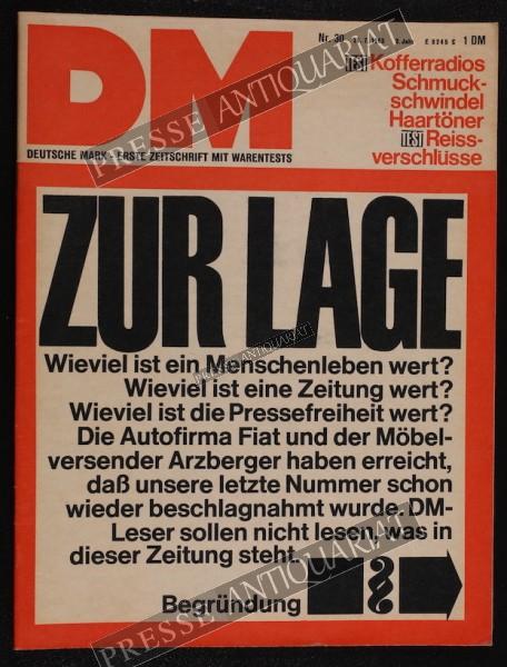 DM Die Deutsche Mark Zeitschrift mit dem Warentest, 26.07.1963 bis 01.08.1963