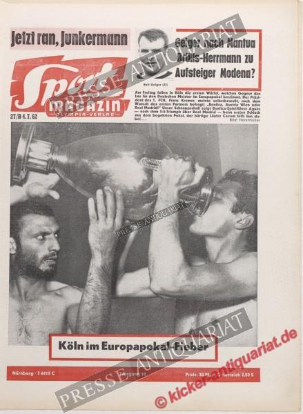 Sportmagazin Nr. 27B, 04.07.1962 bis 10.07.1962