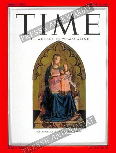 TIME Magazin – 26. Dezember 1955 – Weihnachtsausgabe mit Fra Angelicos Madonna