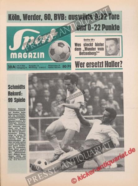 Sportmagazin Nr. 38A, 19.09.1966 bis 25.09.1966