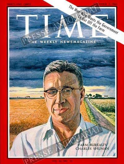 TIME Magazin – Wochenausgabe vom 3. bis 9. September 1965  Titelthema: Farm Bureau's Charles Shuman