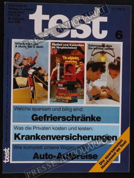 Test Zeitung der Stiftung Warentest, 01.06.1981 bis 30.06.1981