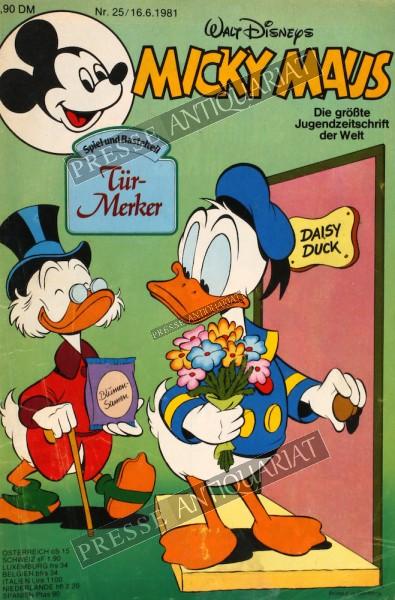 Micky Maus Comic, 16.06.1981 bis 22.06.1981