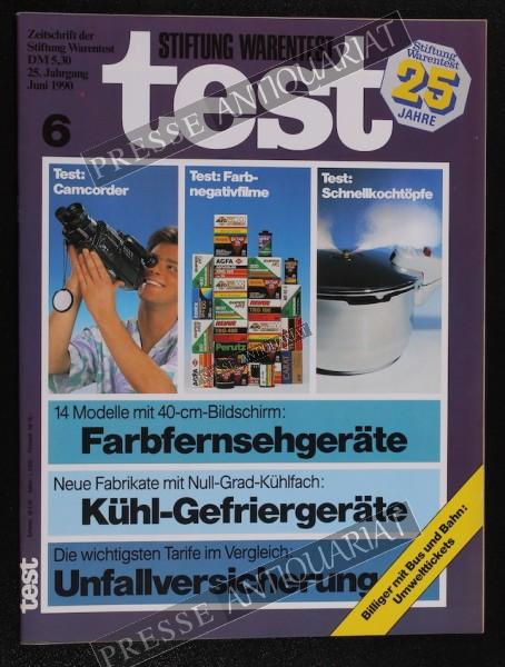 Test Zeitung der Stiftung Warentest, 01.06.1990 bis 30.06.1990