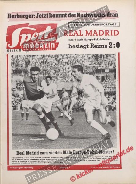 Sportmagazin Nr. 23B, 04.06.1959 bis 10.06.1959