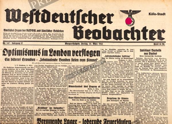 Westdeutscher Beobachter, 21.03.1941