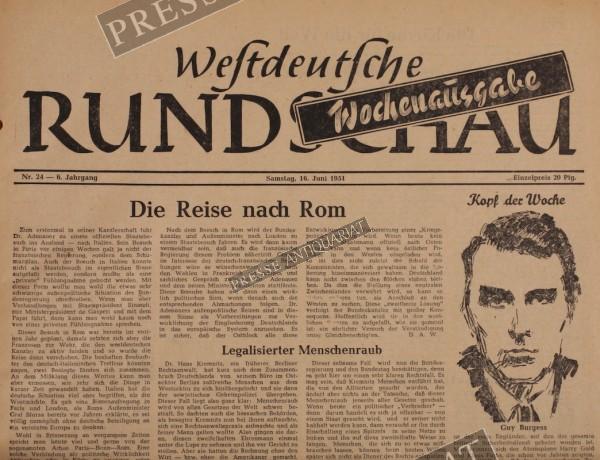 Westdeutsche Rundschau, 16.06.1951