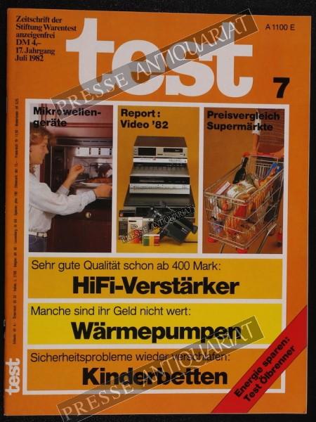 Test Zeitung der Stiftung Warentest, 01.07.1982 bis 31.07.1982