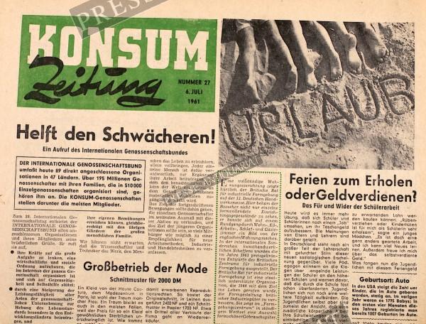 Konsum Zeitung, 06.07.1961 bis 12.07.1961