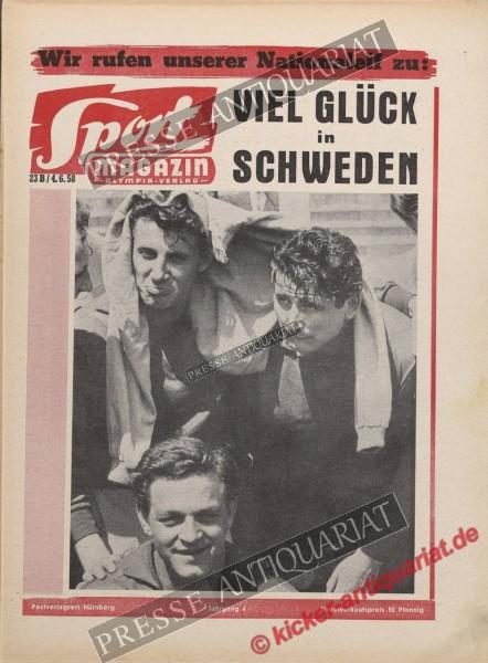 Sportmagazin Nr. 23B, 05.06.1958 bis 11.06.1958
