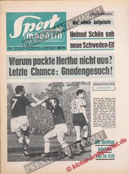 Sportmagazin Nr. 26A, 21.06.1965 bis 27.06.1965