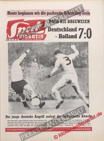 Sportmagazin Nr. 43B, 22.10.1959 bis 28.10.1959