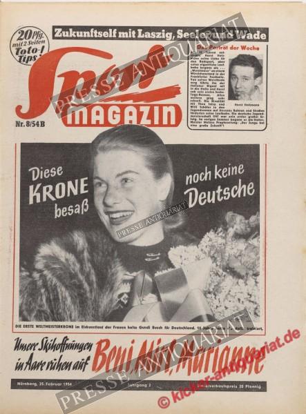 Sportmagazin Nr. 8B, 25.02.1954 bis 03.03.1954