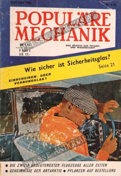 Alte Populäre Mechanik.Titelgeschichte: Die zwölf bedeutendsten Flugzeuge aller Zeiten.