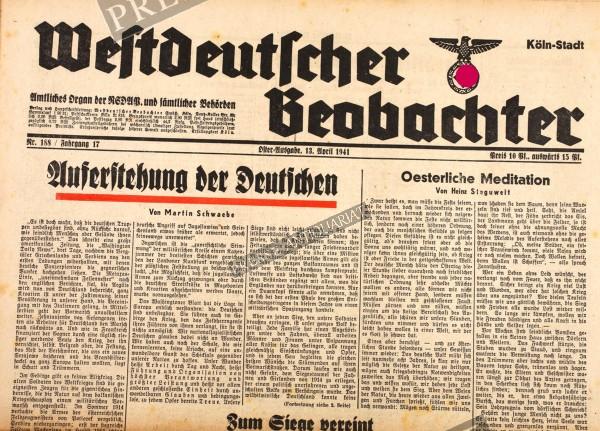 Westdeutscher Beobachter, 13.04.1941