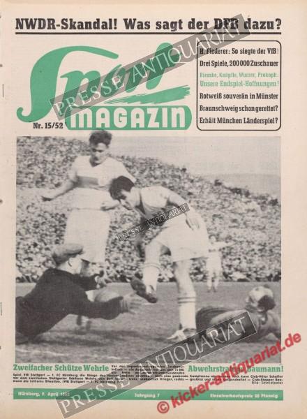 Sportmagazin Nr. 15A, 09.04.1952 bis 15.04.1952