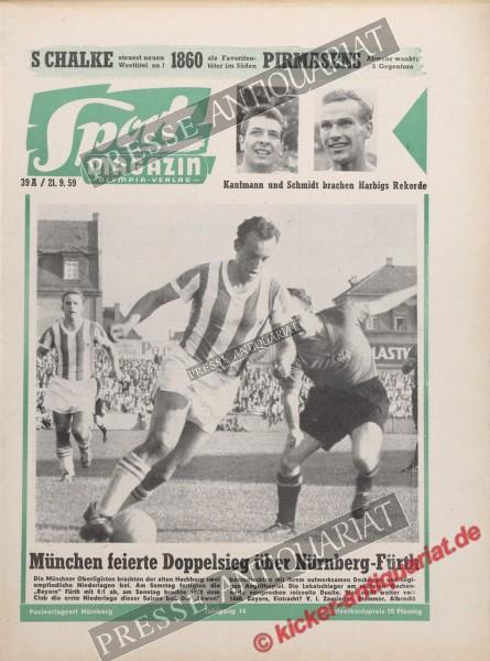 Sportmagazin Nr. 38A, 21.09.1959 bis 27.09.1959