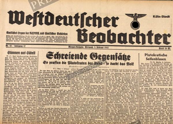 Westdeutscher Beobachter, 05.02.1941