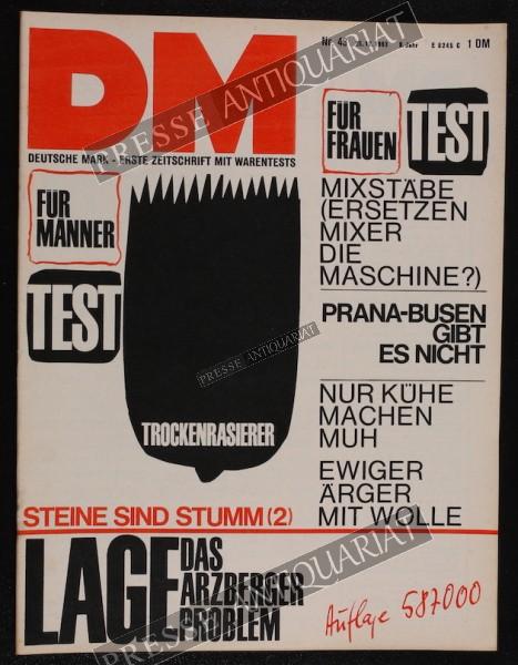 DM Die Deutsche Mark Zeitschrift mit dem Warentest, 25.10.1963 bis 31.10.1963