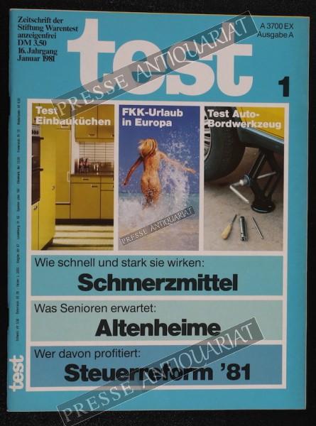 Test Zeitung der Stiftung Warentest, 01.01.1981 bis 31.01.1981