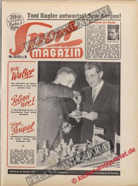 Sportmagazin Nr. 13B, 29.10.1953 bis 04.11.1953