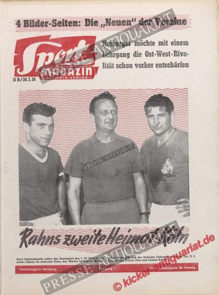 Sportmagazin Nr. 31B, 30.07.1959 bis 05.08.1959