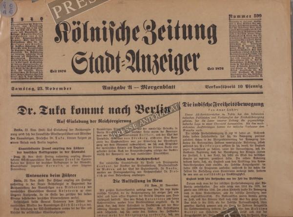 Kölnische Zeitung, 22.11.1940