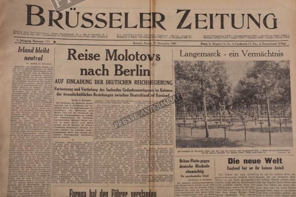 Brüsseler Zeitung, 10.11.1940