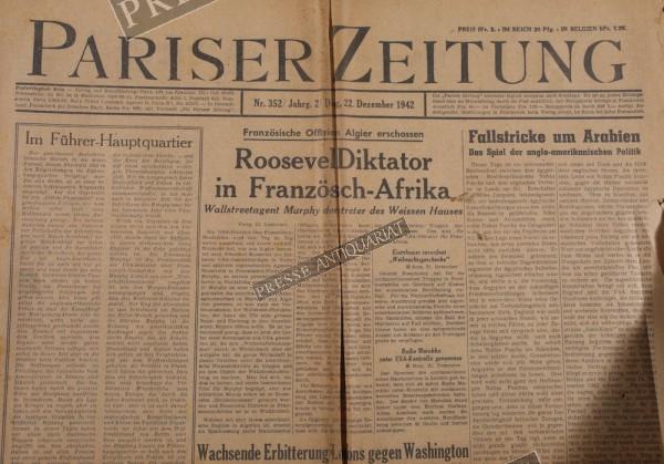 Pariser Zeitung, 22.12.1942