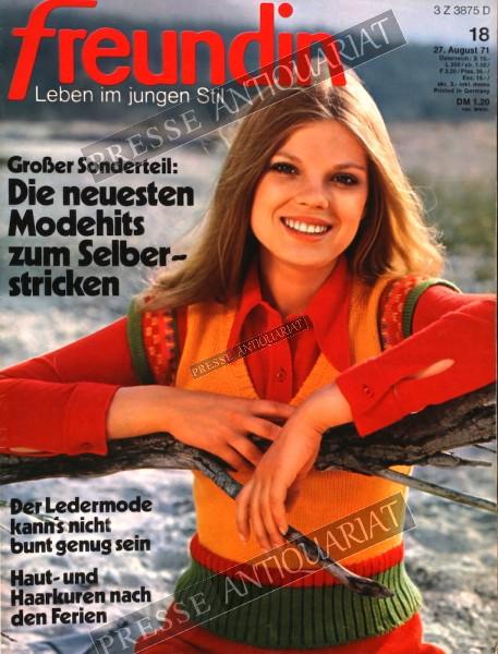 Freundin Modemagazin, 27.08.1971 bis 09.09.1971