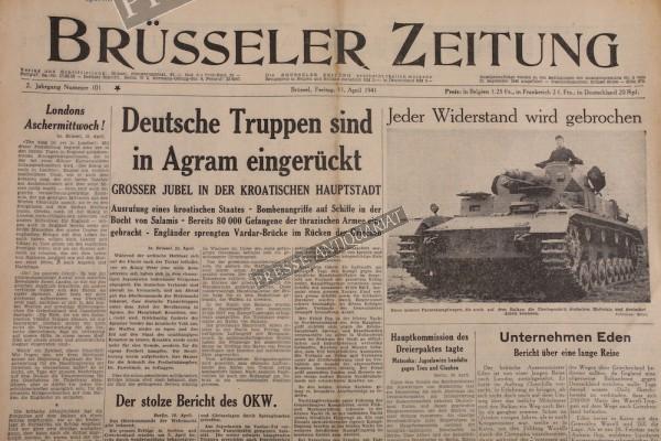 Brüsseler Zeitung, 11.04.1941
