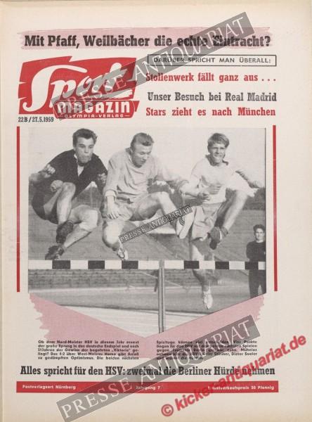 Sportmagazin Nr. 22B, 28.05.1959 bis 03.06.1959