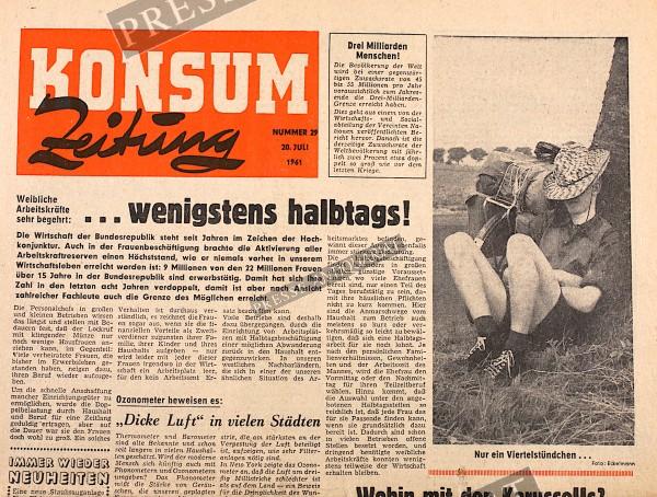 Konsum Zeitung, 20.07.1961 bis 26.07.1961