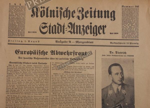 Kölnische Zeitung Morgenblatt, 01.08.1941