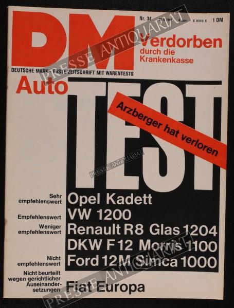 DM Die Deutsche Mark Zeitschrift mit dem Warentest, 23.08.1963 bis 29.08.1963