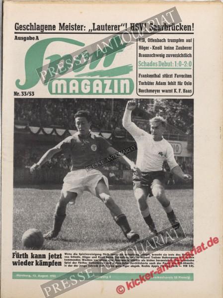 Sportmagazin Nr. 33A, 12.08.1953 bis 18.08.1953