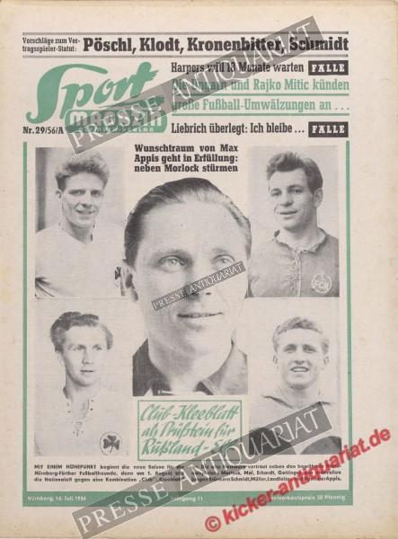 Sportmagazin Nr. 29A, 16.07.1956 bis 22.07.1956