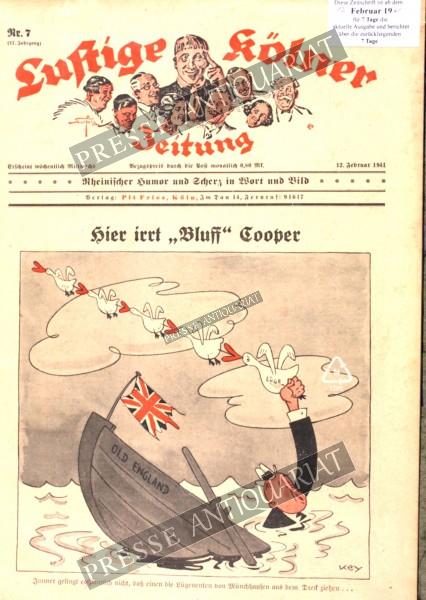 Lustige Kölner Zeitung, 12.02.1941 bis 18.02.1941