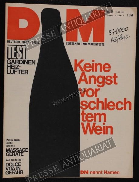 DM Die Deutsche Mark Zeitschrift mit dem Warentest, 11.10.1963 bis 17.10.1963