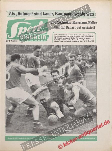 Sportmagazin Nr. 43A, 24.10.1960 bis 30.10.1960