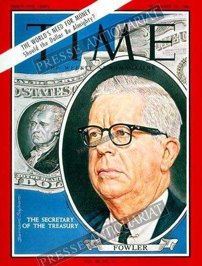 TIME Magazin – Wochenausgabe vom 10. bis 16. September 1965  Titelthema: The Secretary of the Treasury: Henry H. Fowler