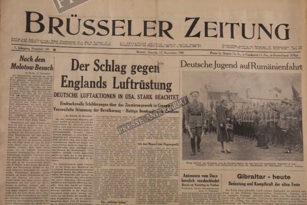 Brüsseler Zeitung, 17.11.1940