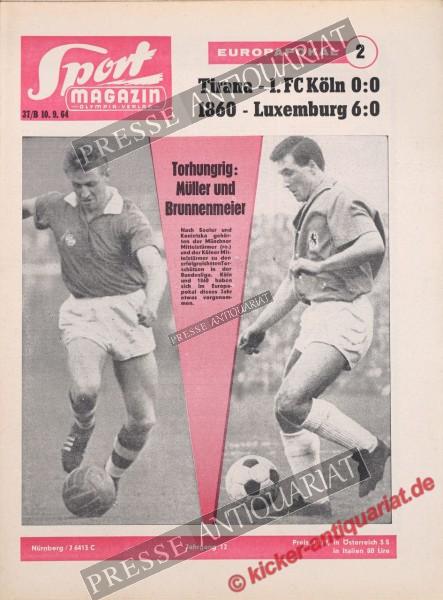 Sportmagazin Nr. 37B, 10.09.1964 bis 16.09.1964