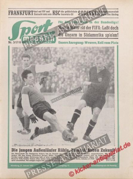 Sportmagazin Nr. 3A, 21.01.1957 bis 27.01.1957