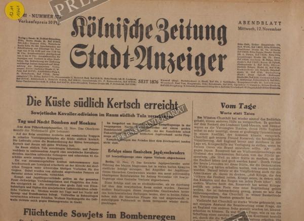 Kölnische Zeitung Abendblatt, 12.11.1941
